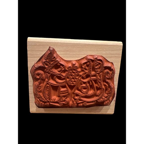 Stampin Up! Bushy Tailed‎ Blessings Thanksgiving Rubber Stamp 1999, Squirrels - Picture 3 of 5